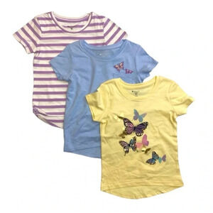 NWT Member's Mark 3-Pack Girls My Favorite Active Tees Sizes: 4/5, 7/8